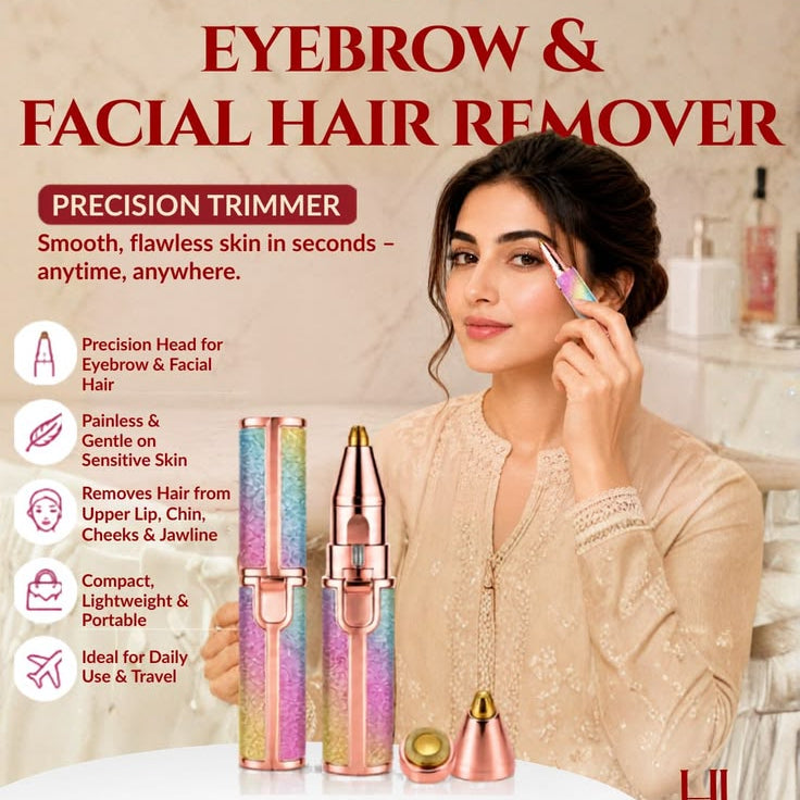 2 in 1 Battery Operated Eyebrow Trimmer for ladies
