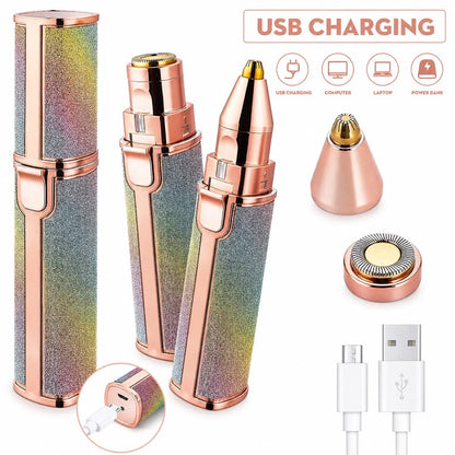 2 in 1 Battery Operated Eyebrow Trimmer for ladies