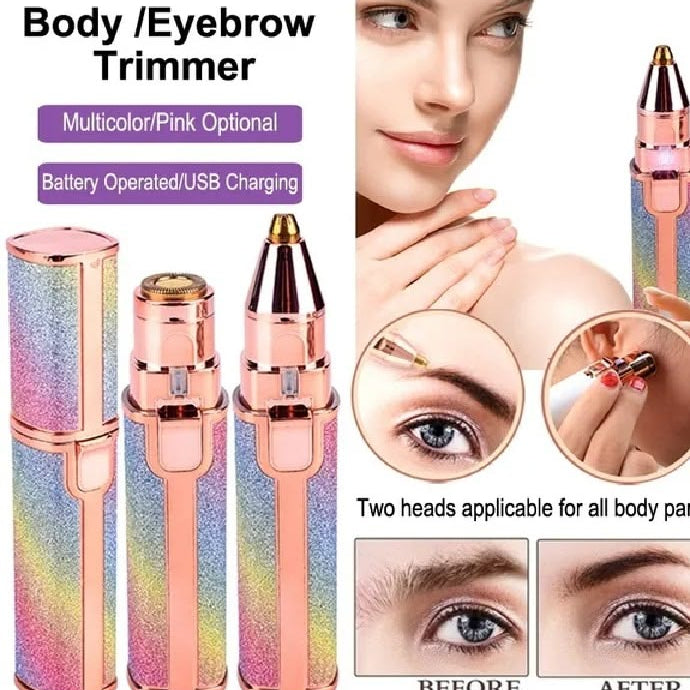 2 in 1 Battery Operated Eyebrow Trimmer for ladies