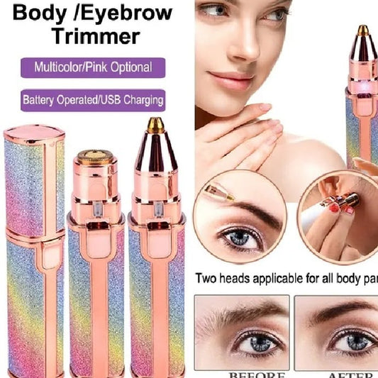 2 in 1 Battery Operated Eyebrow Trimmer for ladies